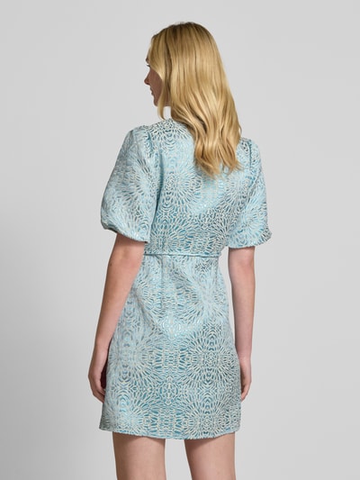 YAS Wikkeljurk met pofmouwen, model 'JACKY' Blauw - 5