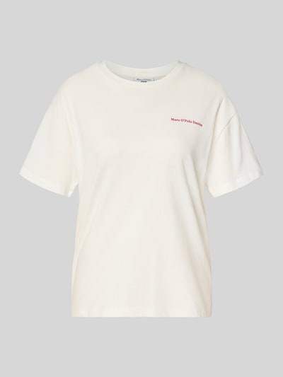 Produktfoto, Relaxed Fit T-Shirt aus reiner Baumwolle - Special Drop von Marc O'Polo Denim, jednokolorowy, nadruk z logo, okrągły dekolt, krótki rękaw, damski t-shirt, bawełna