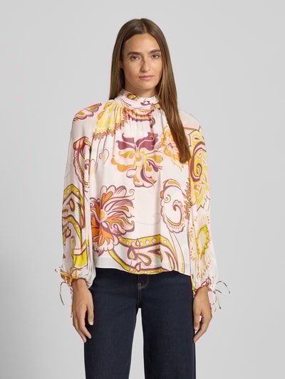 Herzensangelegenheit Blusenshirt mit Stehkragen Altrosa 4