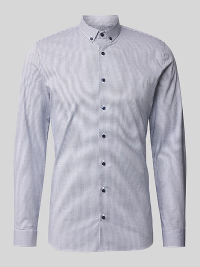 OLYMP No. Six Super slim fit zakelijk overhemd met button-downkraag Blauw - 2