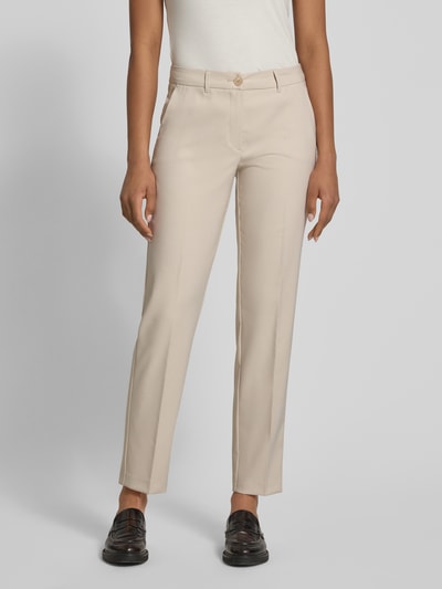 Betty Barclay Straight Fit Stoffhose mit Bügelfalten Beige 4