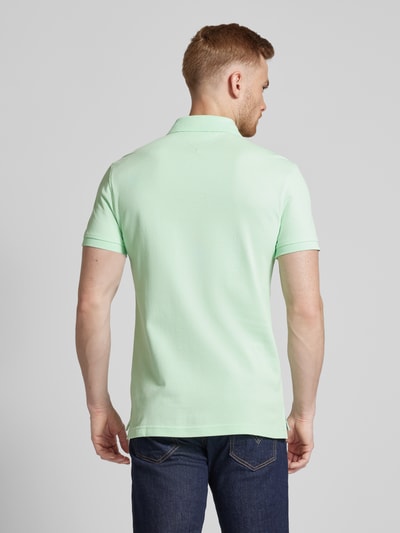 Tommy Hilfiger Slim fit poloshirt met labelstitching Mintgroen - 5