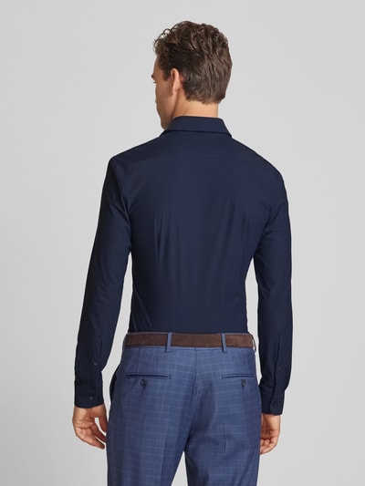 Jake*s Super Slim Fit Businesshemd mit Kentkragen Marine 5