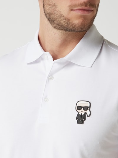 Karl Lagerfeld Koszulka polo z nadrukiem z logo  Biały 3