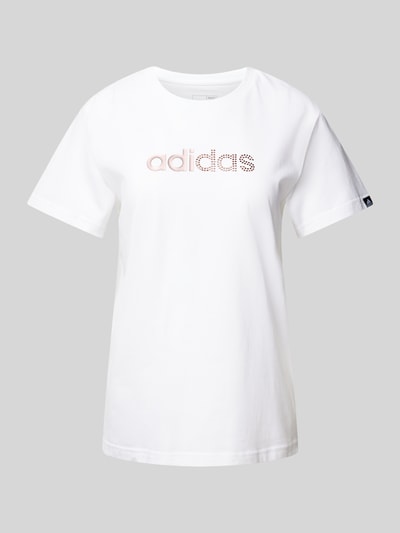 ADIDAS SPORTSWEAR T-shirt z obszyciem kamieniami stras model ‘Holiday’ Złamany biały 2