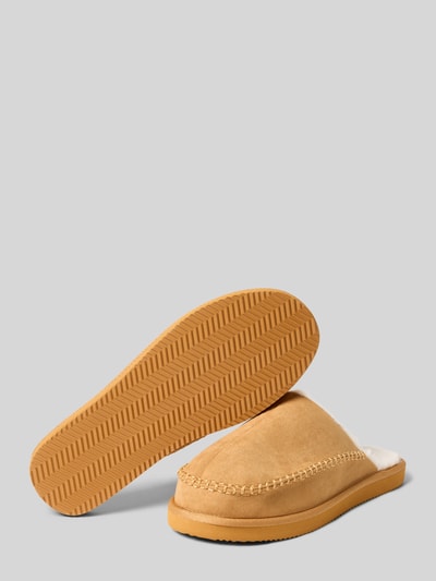 Jack & Jones Huisschoenen met voering van imitatiebont, model 'MANOR MOC MULE' Zand - 4