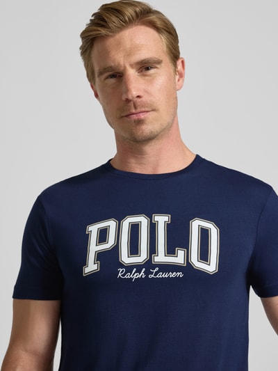 Polo Ralph Lauren Custom slim fit T-shirt met ronde hals Marineblauw - 3