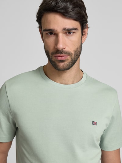 Christian Berg Men T-shirt z wyhaftowanym logo Oliwkowy 3