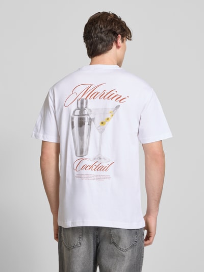 ONLY & SONS Regular Fit T-Shirt aus reiner Baumwolle Modell 'FRED' Weiss 5