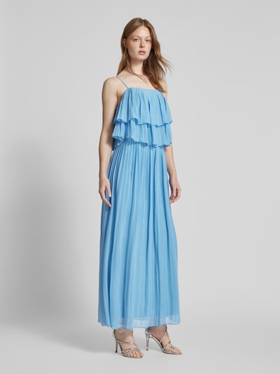 Vila Maxikleid mit Volants Modell 'CHIFFON' Hellblau 1