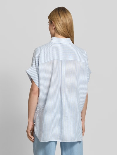Weekend Max Mara Oversized linnen blouse met korte mouw model 'VERVE' Lichtblauw - 5