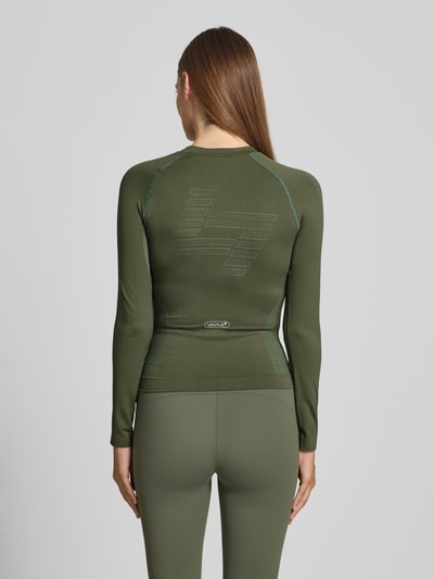 EA7 Emporio Armani Longsleeve mit Label-Detail Oliv 5