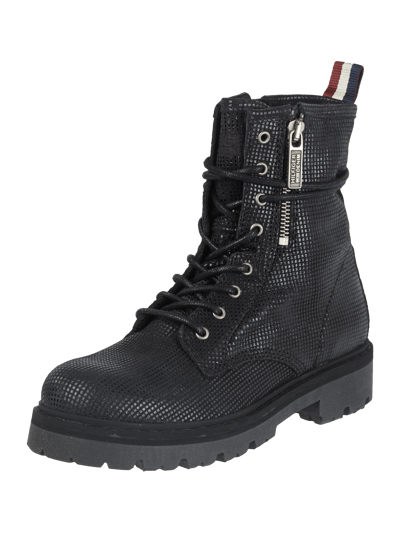 Tommy Jeans Military Boots aus Leder Black 1