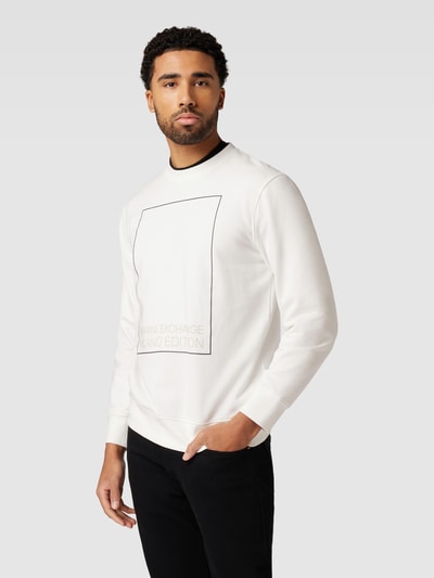 ARMANI EXCHANGE Sweatshirt mit Label-Print Offwhite 4