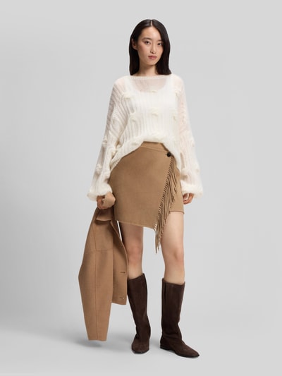 BOSS Orange Mini-Rock Modell 'D-ROCK' mit Fransen Cognac 1