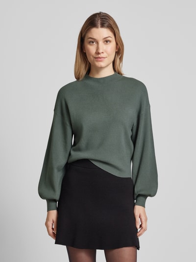 Vero Moda Pullover met extra brede schouders, model 'NANCY' Rietgroen - 4