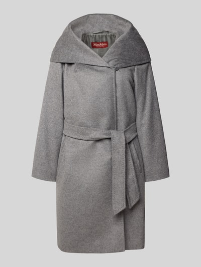 Max Mara Studio Regular Fit Wollmantel aus reiner Schurwolle Modell 'NEWMANG' Mittelgrau Melange 2