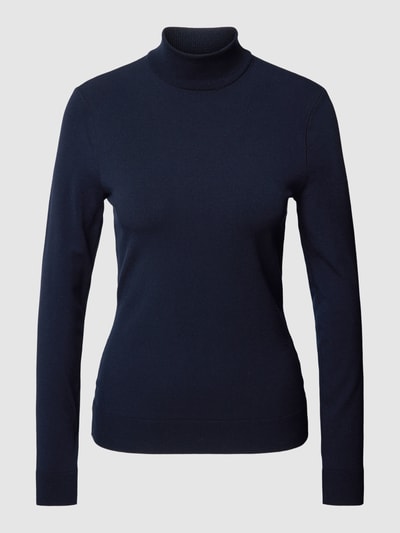 Marc Cain Gebreide pullover met opstaande kraag, model 'ADDITIONS' Marineblauw - 2