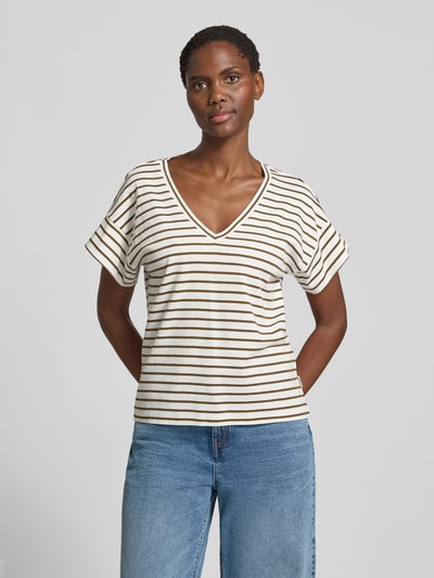 s.Oliver RED LABEL T-shirt o kroju relaxed fit z czystej bawełny Średniobrązowy 4