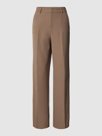 Only Stoffen broek met bandplooien Taupe - 2