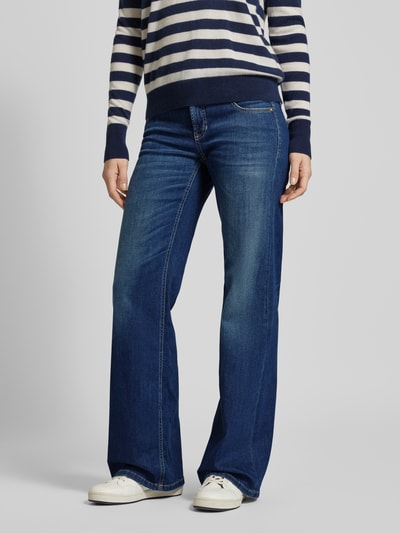 Cambio Bootcut jeans met franjes, model 'TESS' Blauw - 4