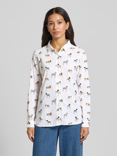 Barbour Relaxed fit blouse met lange mouwen van katoenmix, model 'SAFARI' Wit - 4