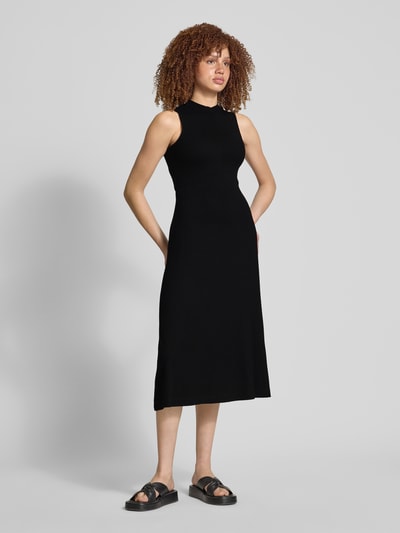 EDITED Midikleid in Ripp-Optik Modell 'Talia' Black 1