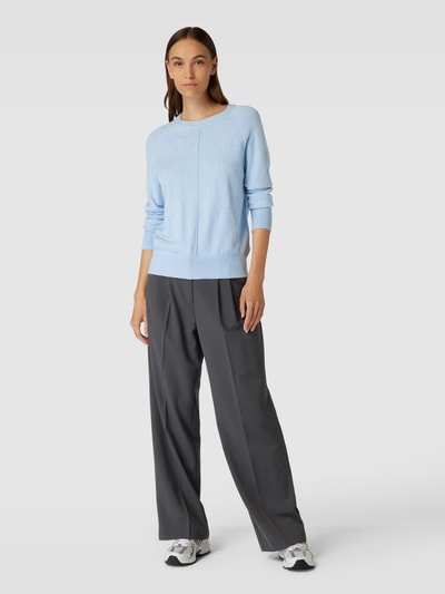 Montego Gebreide pullover met ribboorden Lichtblauw gemêleerd - 1