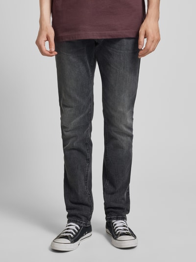 Tommy Jeans Slim fit jeans in 5-pocketmodel, model 'SCANTON' Zwart - 4