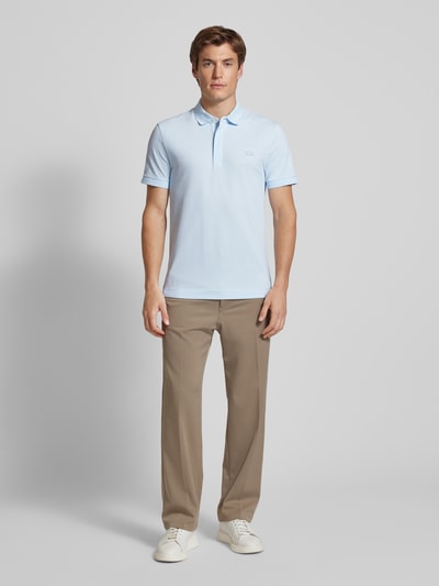 Lacoste Regular fit poloshirt met labelbadge, model 'CORE' Lichtblauw - 1