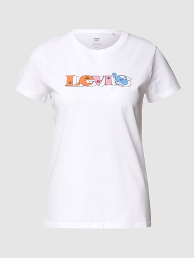 Levi's® T-shirt met labelprint Wit - 2