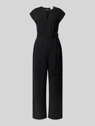 Calvin Klein Womenswear Regular Fit Jumpsuit mit Schlüsselloch-Ausschnitt Modell 'Scuba' Black 2
