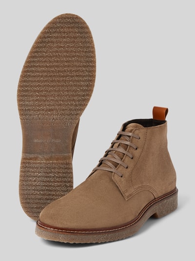 Marc O'Polo Veterschoenen van zacht rundersuède Taupe - 4