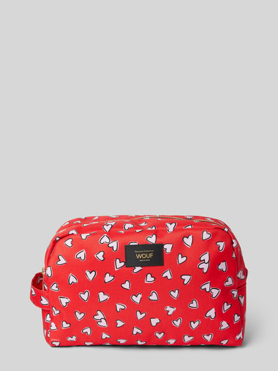 WOUF Kosmetiktasche im Allover-Look Modell 'Crush' Rot 1