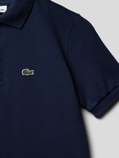 Lacoste Koszulka polo z detalem z logo Granatowy 2