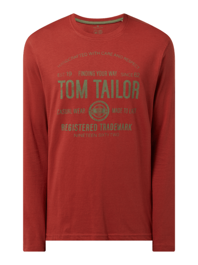 Tom Tailor Longsleeve mit Logo Rostrot 2