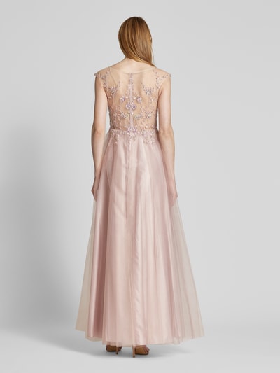 Unique Abendkleid mit Paillettenbesatz Rose 5