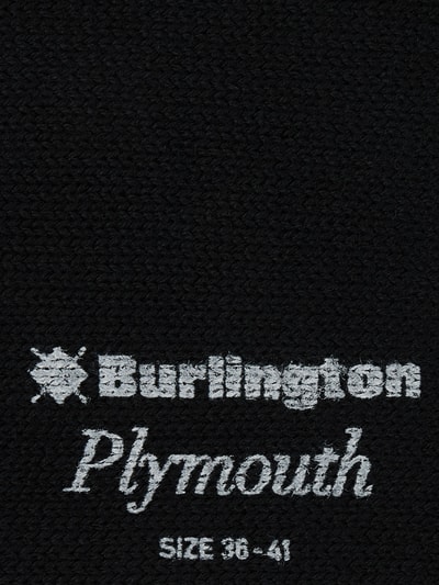 Burlington Sokken van scheerwolmix, model 'Plymouth' Zwart - 2