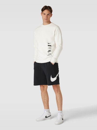 Nike Sweatshirt met labelprint, model 'CLUB' Offwhite - 1