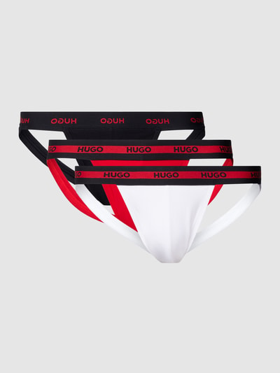 HUGO Jockstrap mit elastischem Logo-Bund im 3er-Pack Rot 1