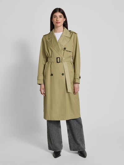 Fuchs Schmitt Trenchcoat met tailleriem Kaki - 4