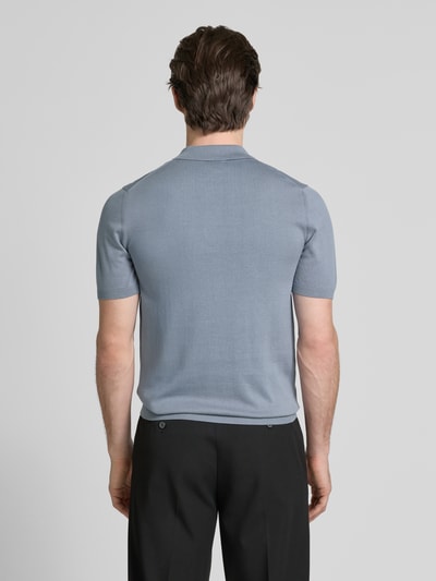 Roy Robson Koszulka polo z krótką listwą guzikową Szaroniebieski 5