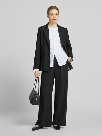 MOS MOSH straight fit pantalon met persplooien model 'Leya Miley' Zwart - 1