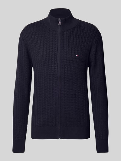 Tommy Hilfiger Gebreid jack met logostitching Zwart - 1