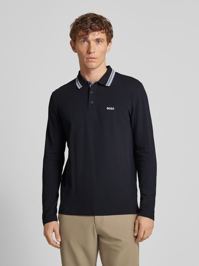 BOSS Green Regular Fit Poloshirt mit Label-Stitching Marine 4