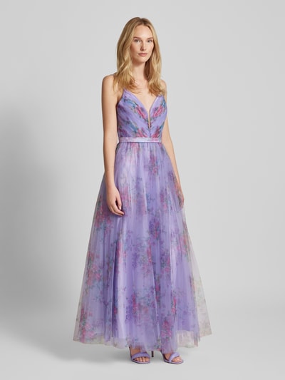 Hey Kyla Abendkleid mit Allover-Muster Mauve 1