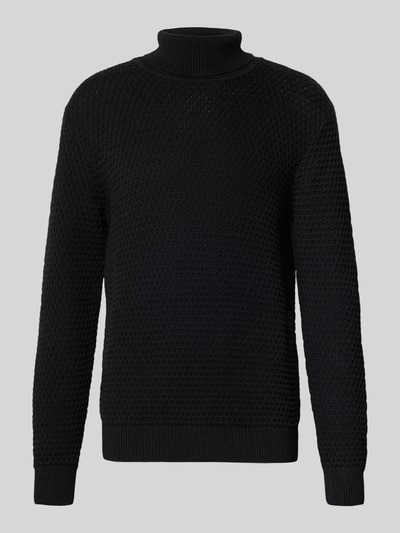 MCNEAL Rollkragenpullover mit gerippten Abschlüssen Black 2
