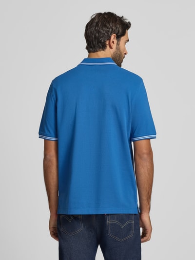 bugatti Polówka o kroju slim fit z naszytym logo Jeansowy niebieski 5