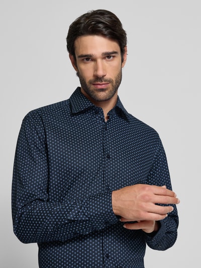 BOSS Koszula biznesowa o kroju regular fit z mieszanki bawełny Granatowy 3