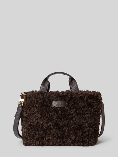 BOSS Umhängetasche mit weichem Teddyfell-Design Dunkelbraun 1